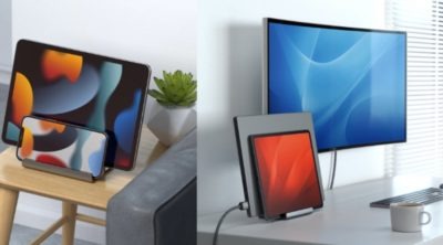 Dual Laptop Vertical Stand for Mac, iPad, and iPhone by Satechi